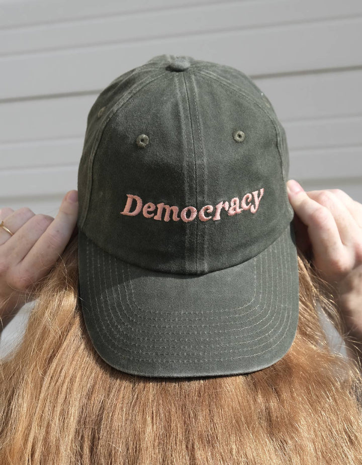 Democracy Embroidered Hat