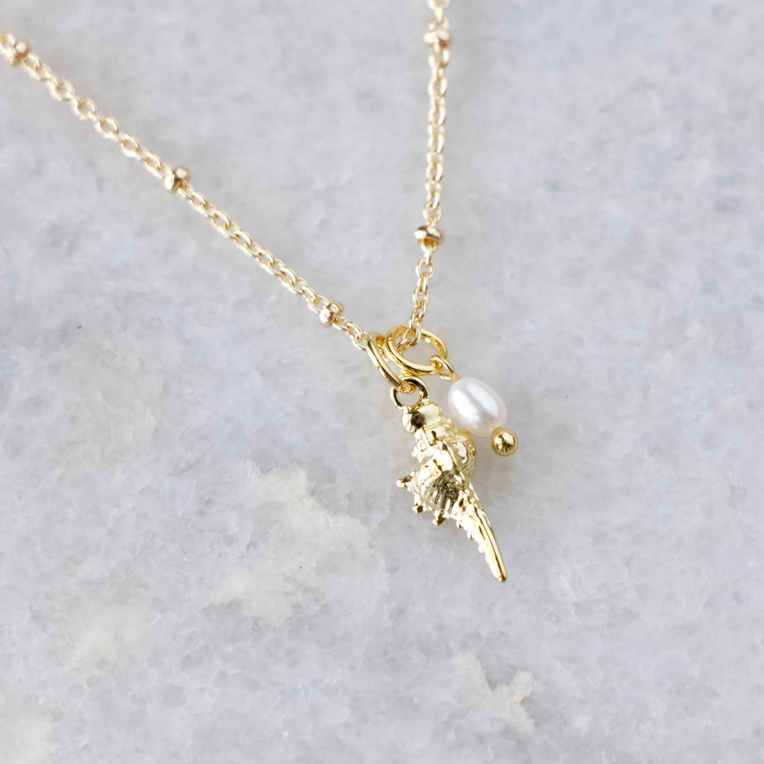 Mini Shell and Pearl Necklace 