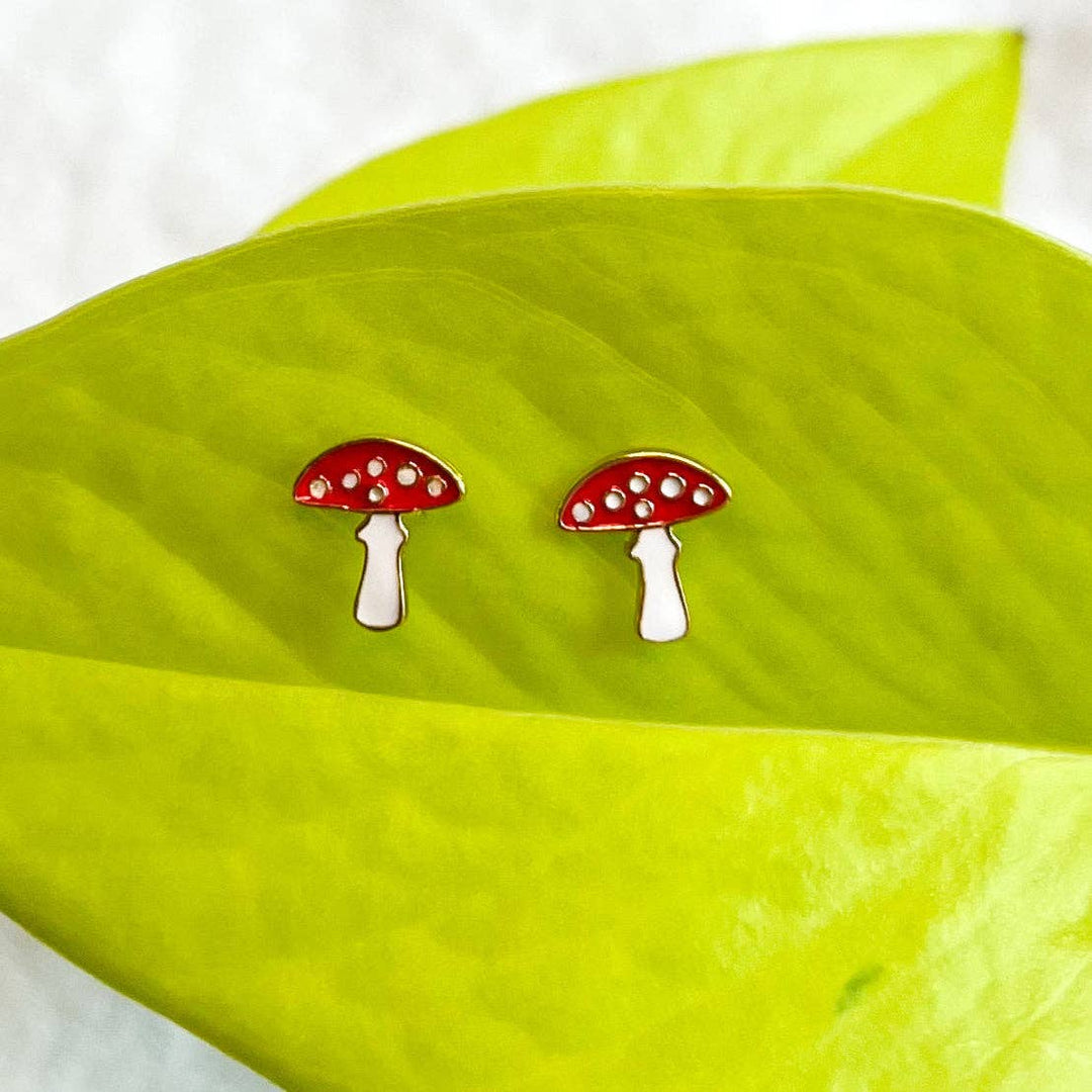 Mushroom Stud Earrings