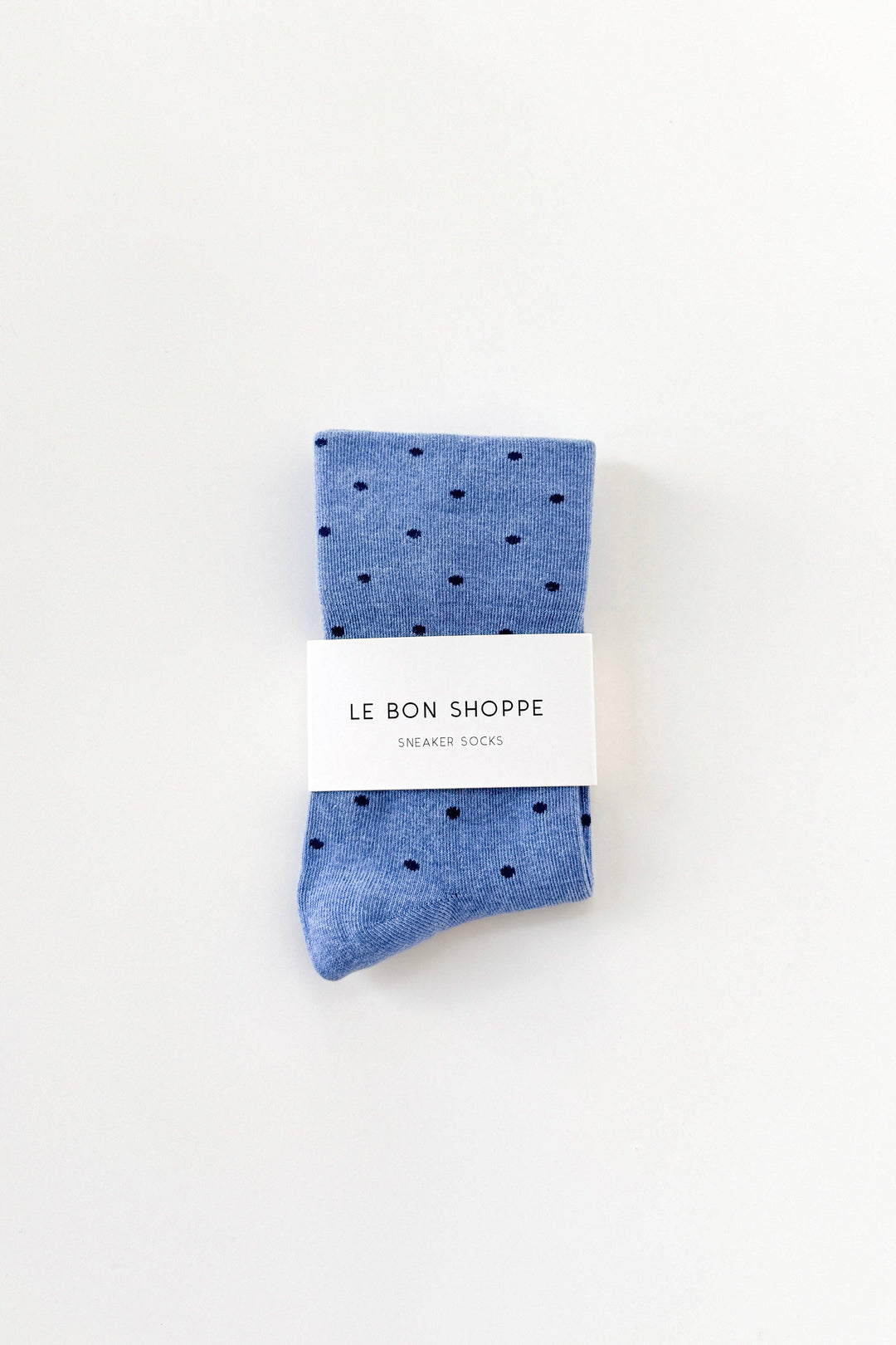 Polka Dot Sneaker Socks in Blue/Navy