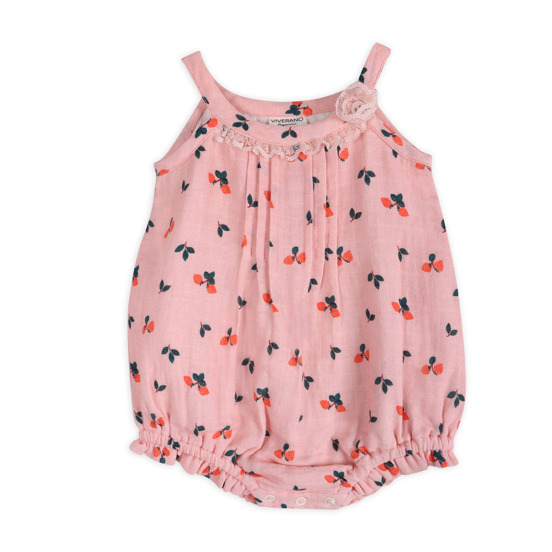Strawberry Baby Romper + Headband