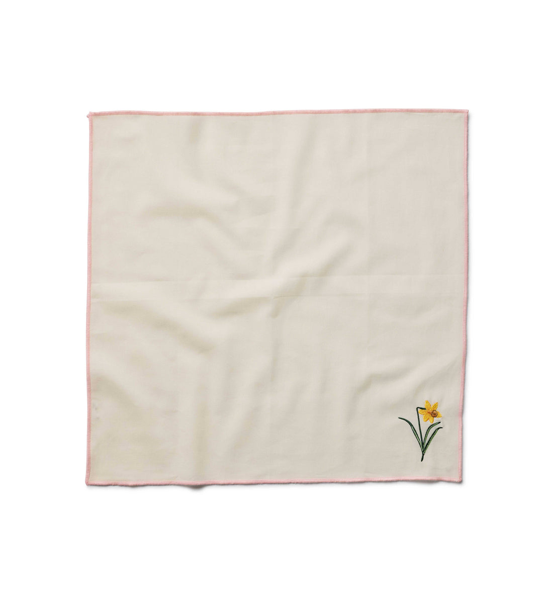Garden Study Embroidered Cotton Napkins, Assorted Set of 4