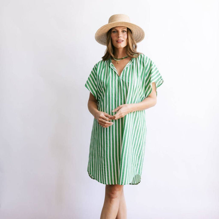Green and White Cove Dress