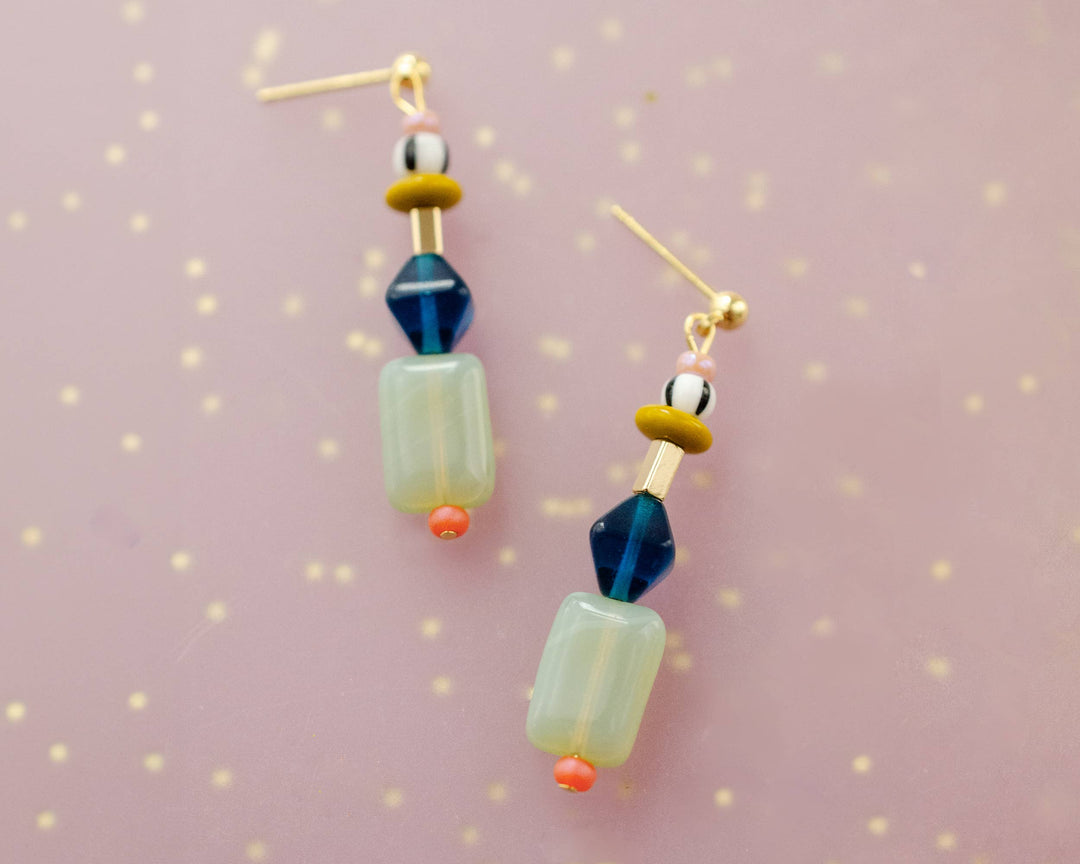 September Beaded Dangle Earrings