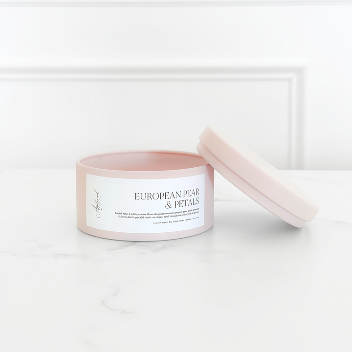 EUROPEAN PEAR & PETALS | Clean Travel Coconut Soy Candle