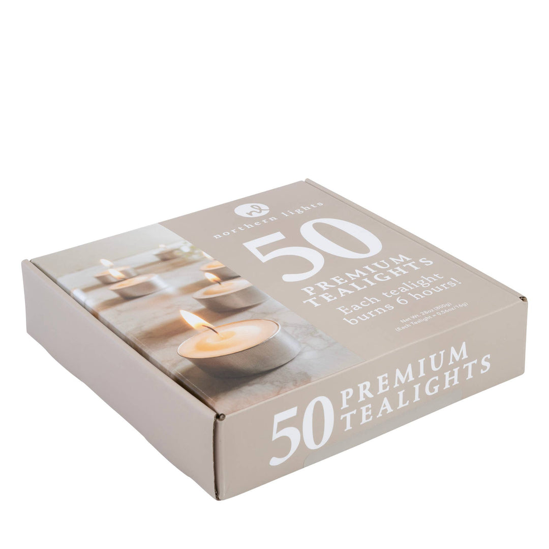 Unfragranced Tealight Candles- 50pc Box