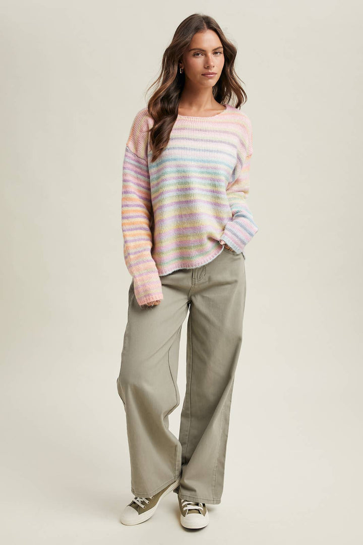 Rainbow Knit Sweater