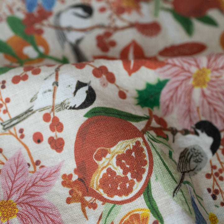 Winter Linen Tea Towel