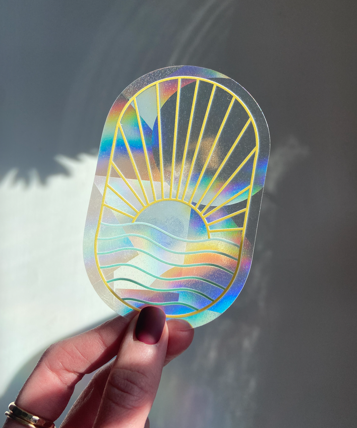 Sun and Waves Suncatcher Sticker