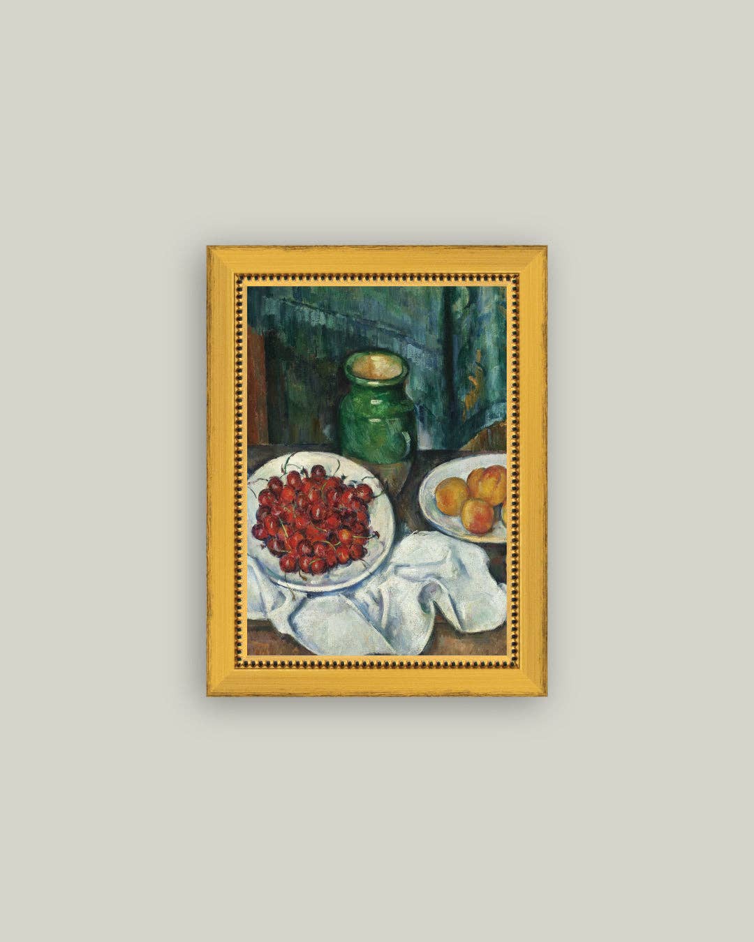 Plate of Cherries Framed Antique Art