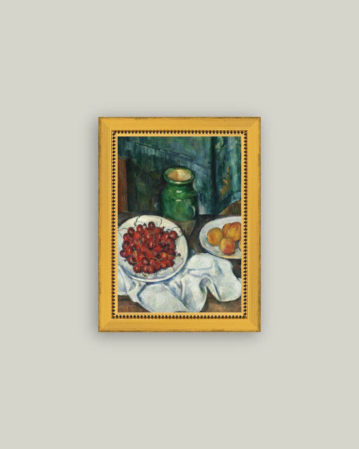 Plate of Cherries Framed Antique Art