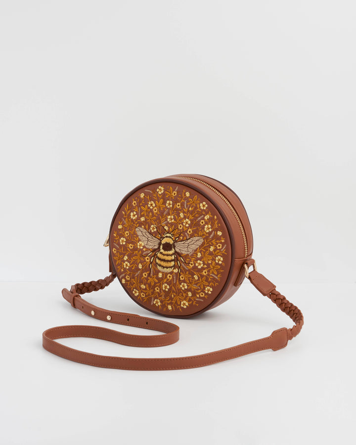 Bumble Bee Tan Circle Purse