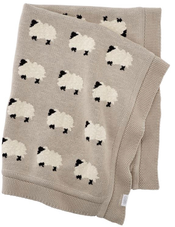 Furry Sheep Organic Cotton Baby Blanket