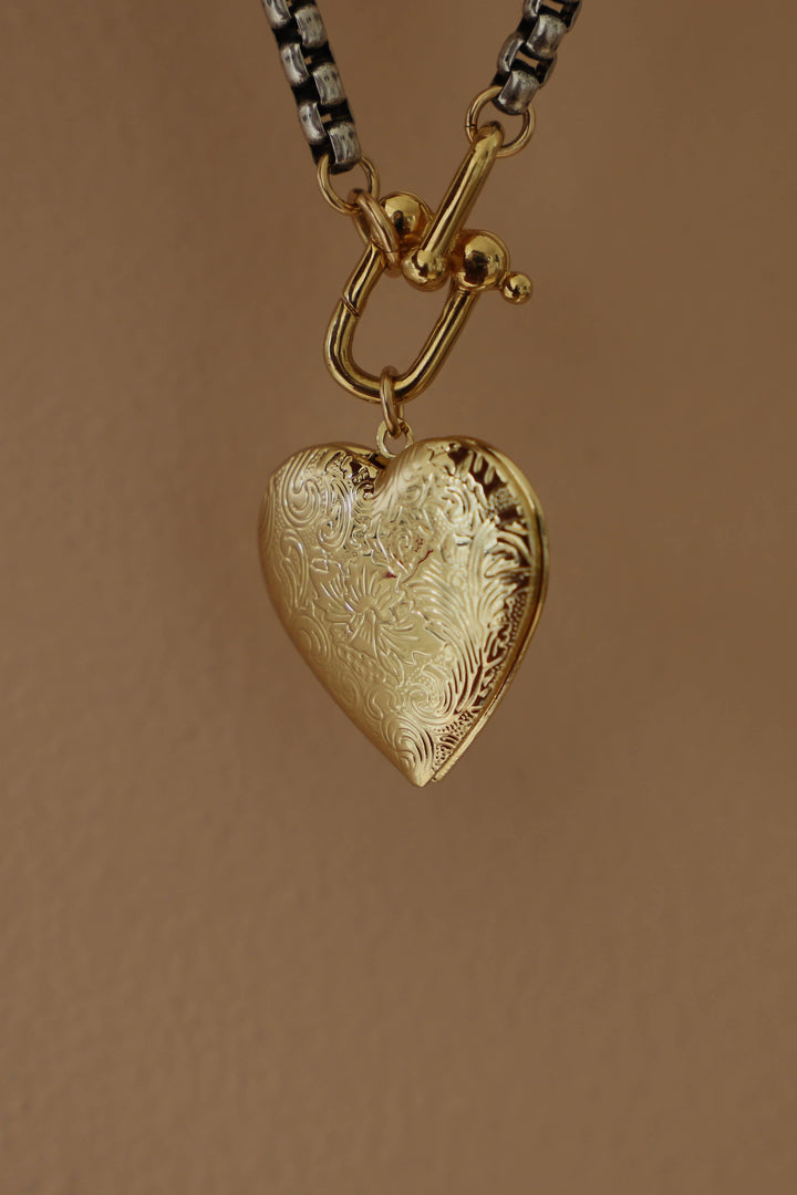 Embossed Heart Locket