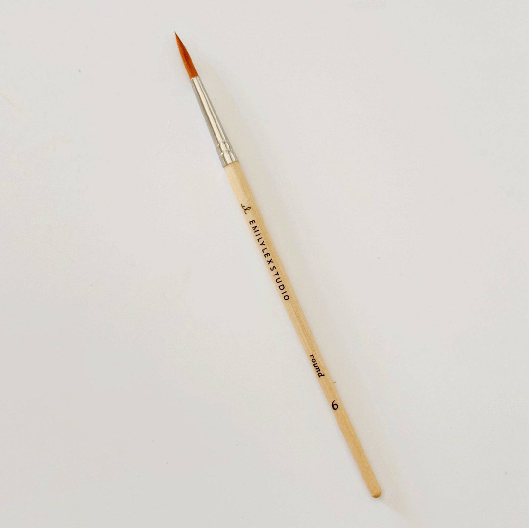 Watercolor Paintbrush Set of 5 Wood Brushes