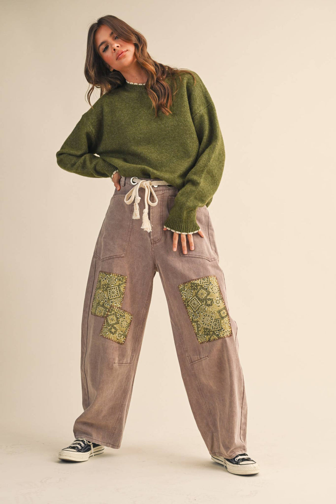 Knit Scalloped Edge Sweater