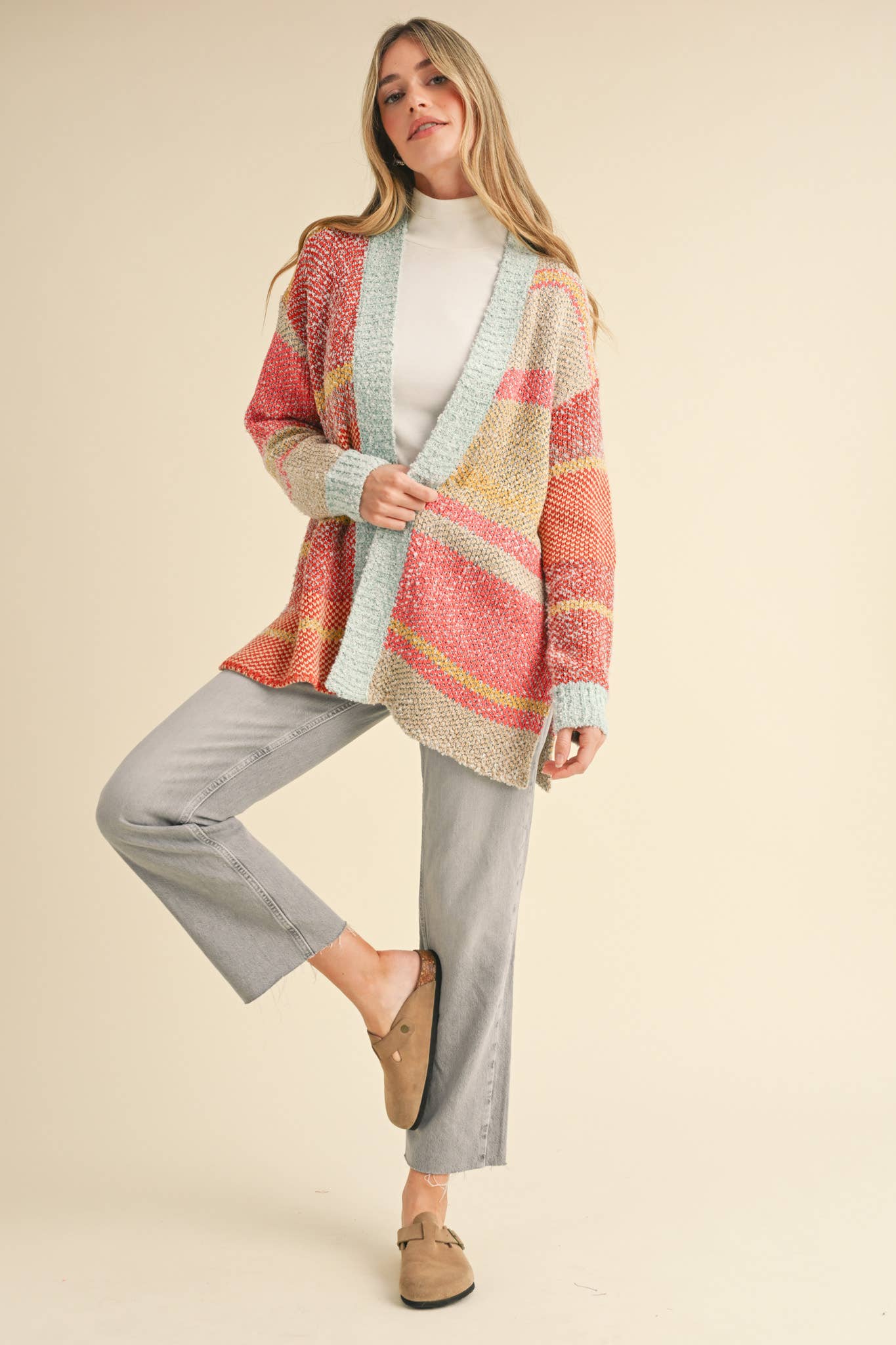 Oversized Color Block Cardigan in 2 Colors – Poppy Things