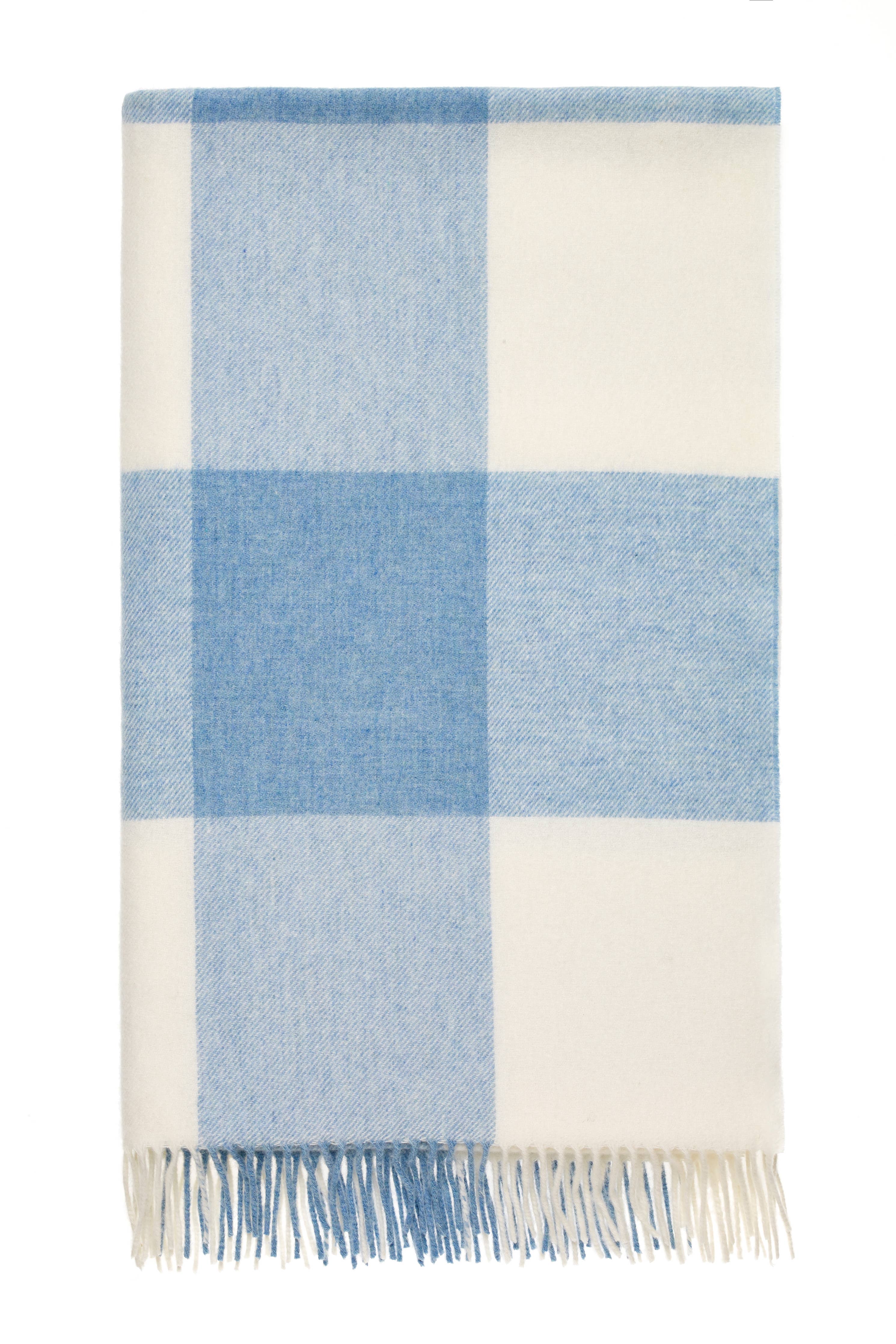 Block Check Merino Lambswool Throw - Thumbnail 5