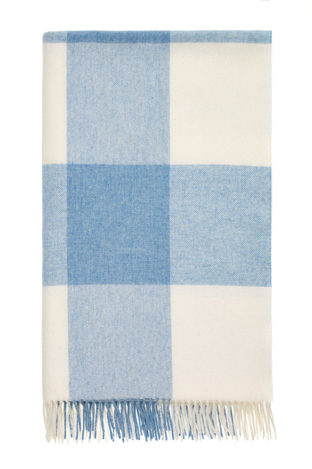 Pastel Block-Check Merino Lambswool Throw, 3 Colors