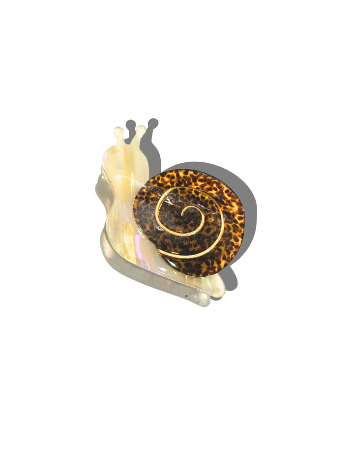 Hand-painted Snail Claw Hair Clip | Eco-Friendly: Tortoise