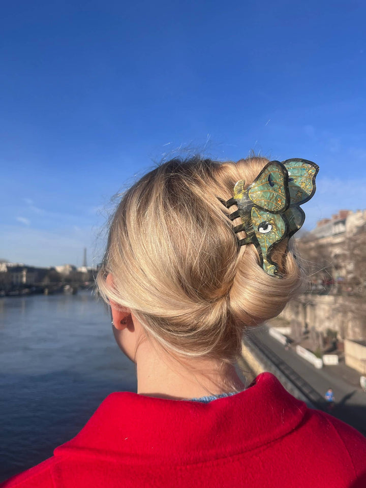 Luna Moth Claw  Clip