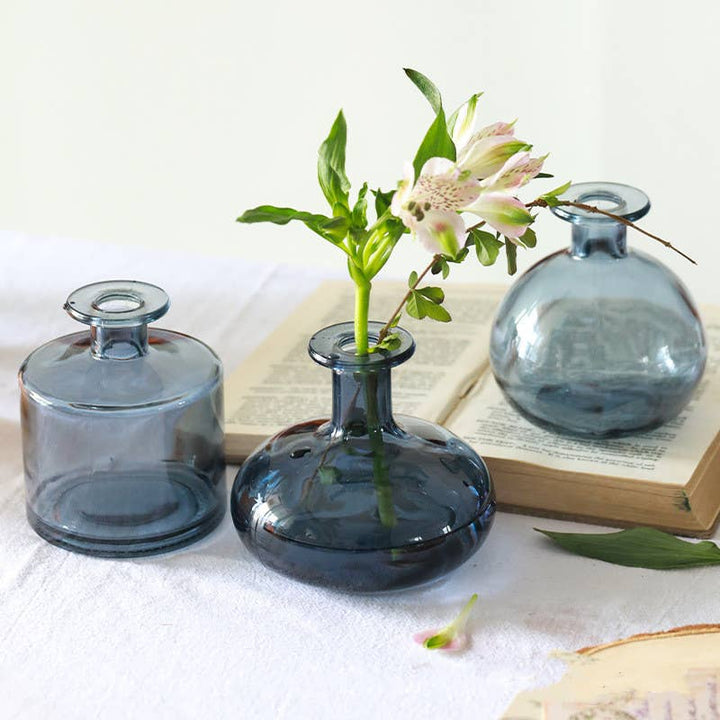 Glass Bud Vases, Round, Multi-color