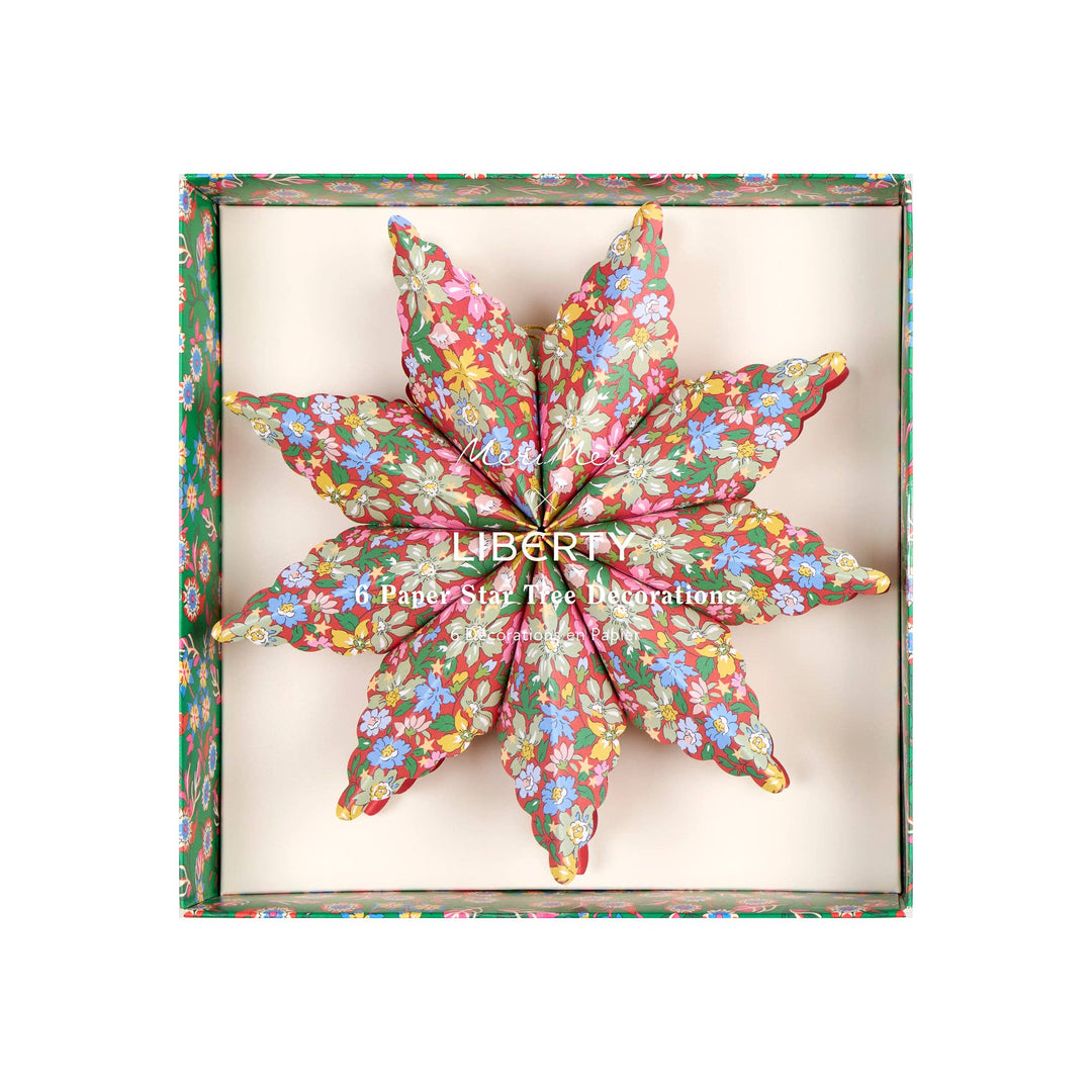 Meri Meri x Liberty Paper Star Tree Decorations