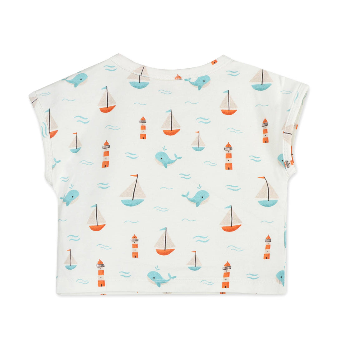 Sailboat Whales Baby Tee &amp; Shorts
