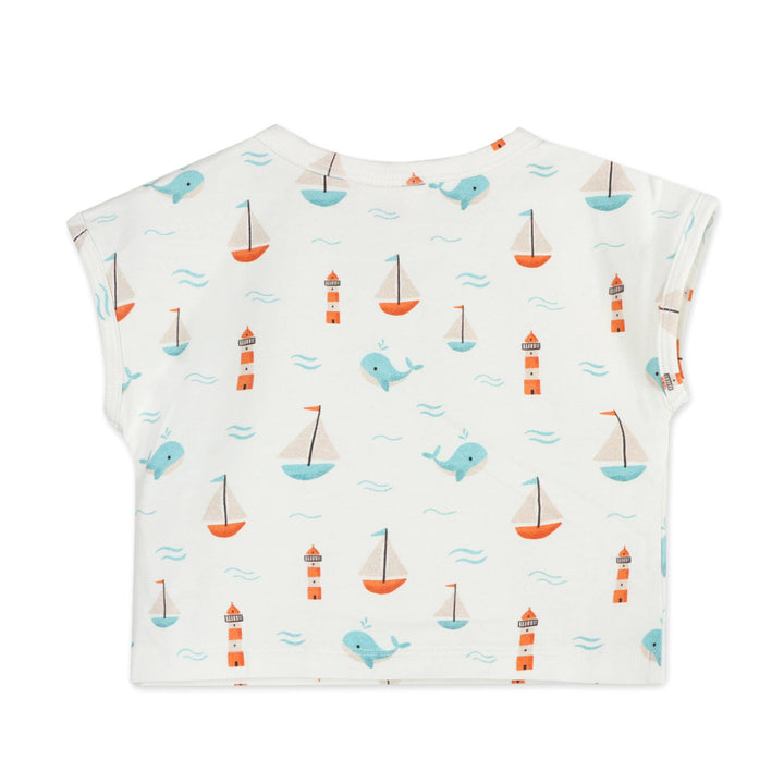 Sailboat Whales Baby Tee &amp; Shorts