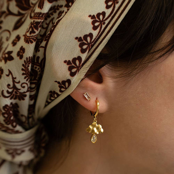 Raincloud Huggie Hoop Earrings