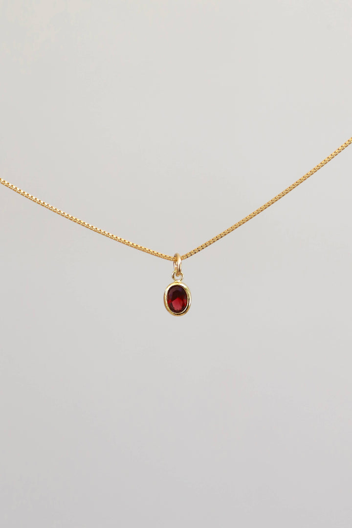 Oval Birthstone Charm