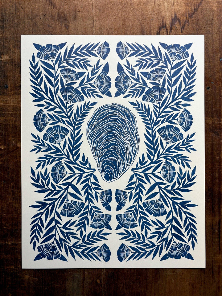 Oyster Risograph Print