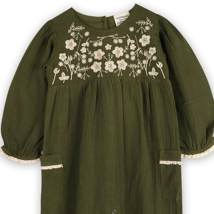 Juniper Embroidered Baby Jumpsuit & Headband