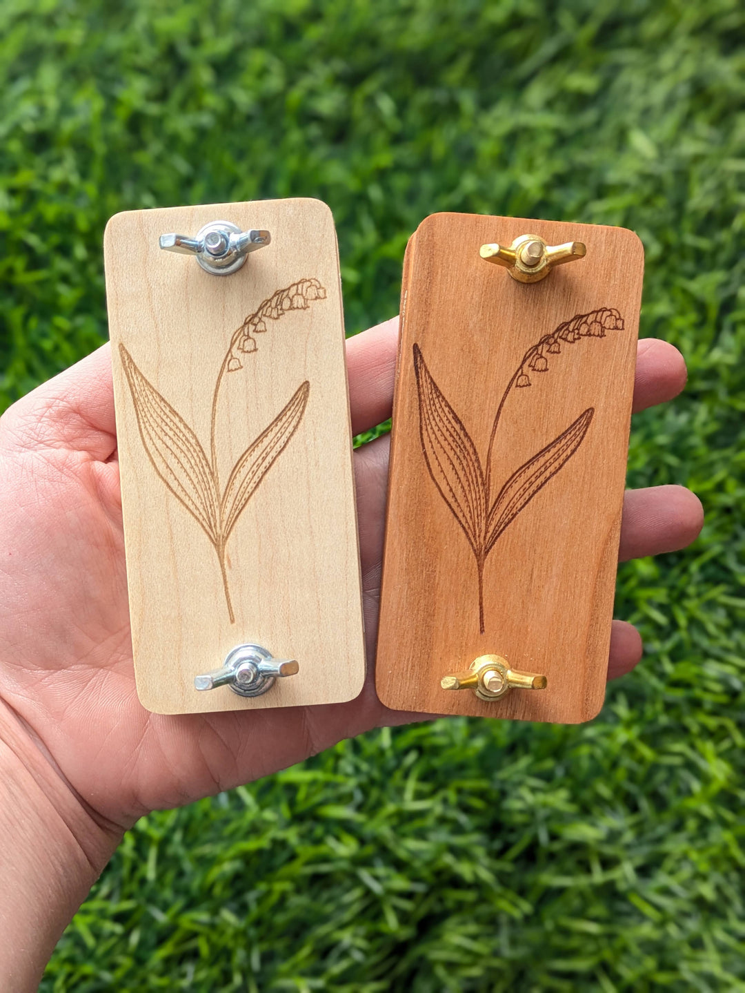 Pocket Sized Flower Press with Lily Of The Valley