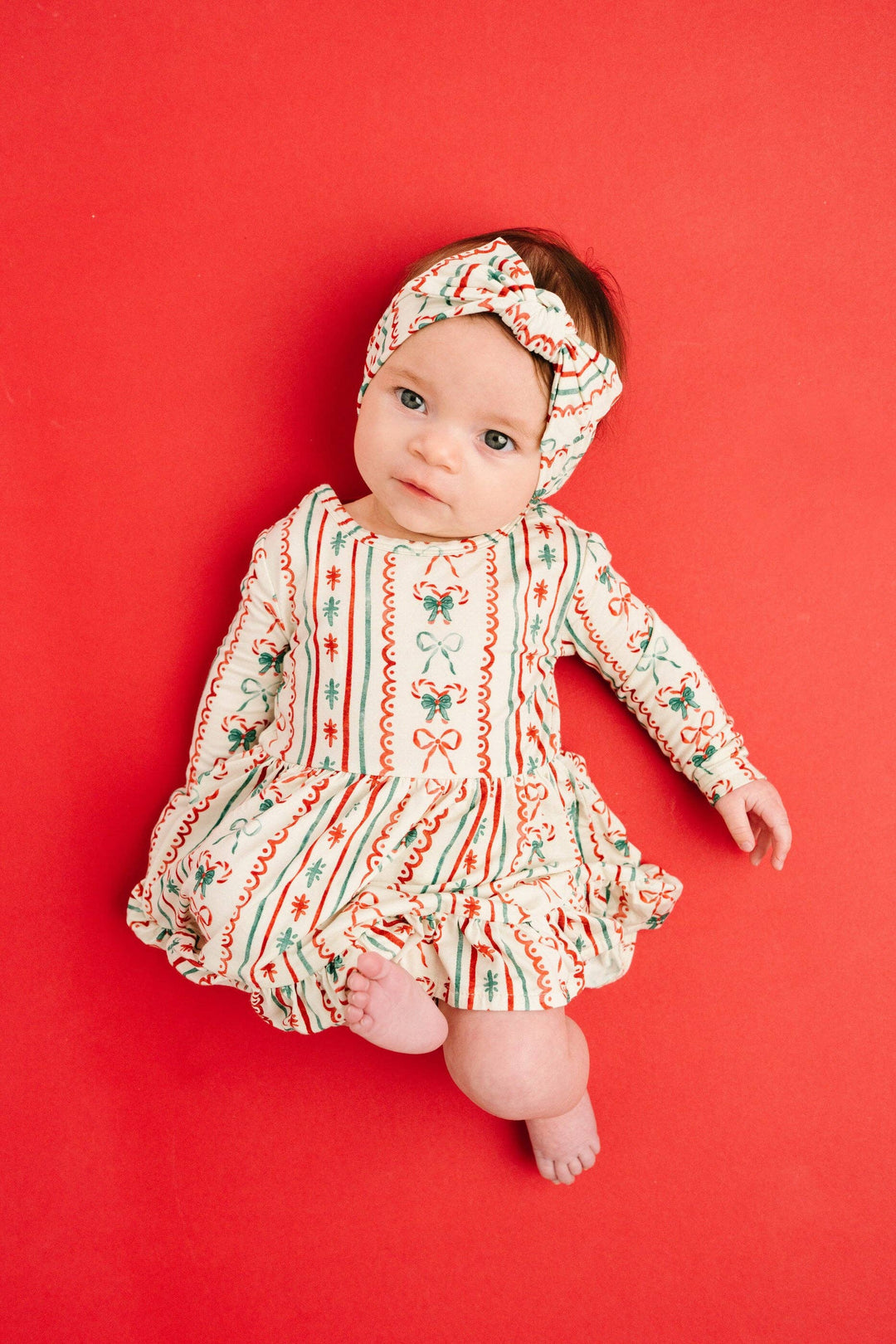 Christmas Bow Long Sleeve Dress