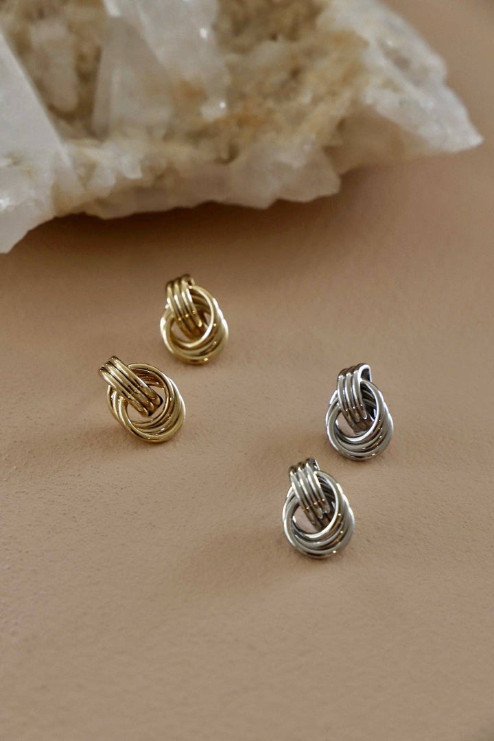 Trinity Knot Studs in Silver