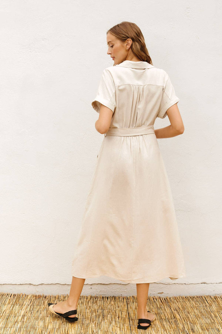 Heaven Sent Wicker Buckle Maxi Dress