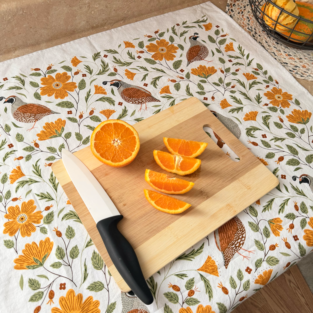 Quail Bird Tea Towel