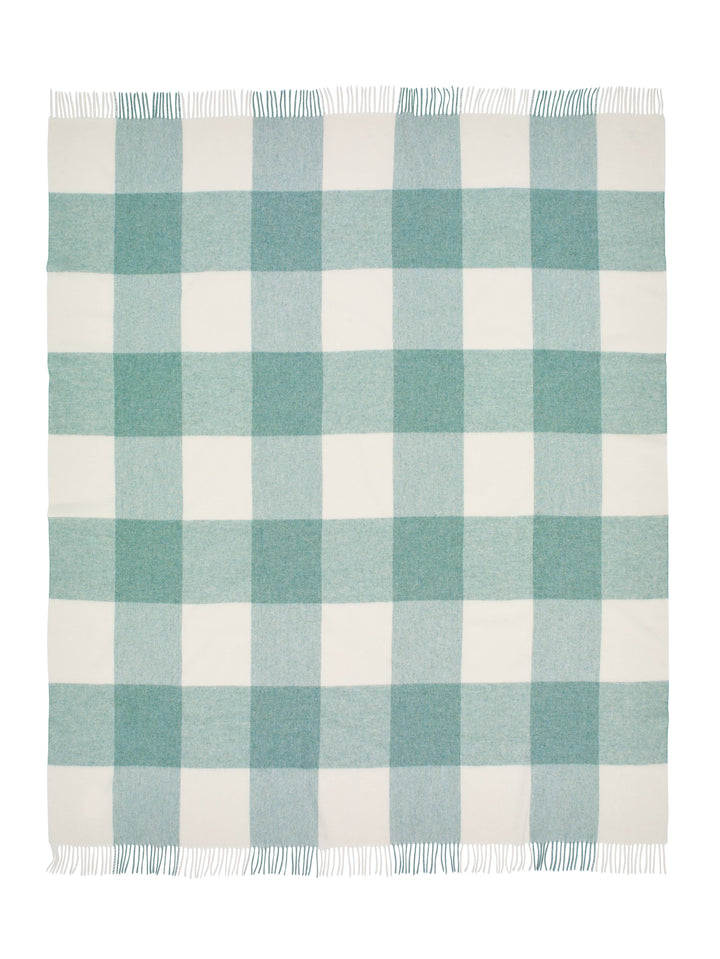 Pastel Block-Check Merino Lambswool Throw, 3 Colors