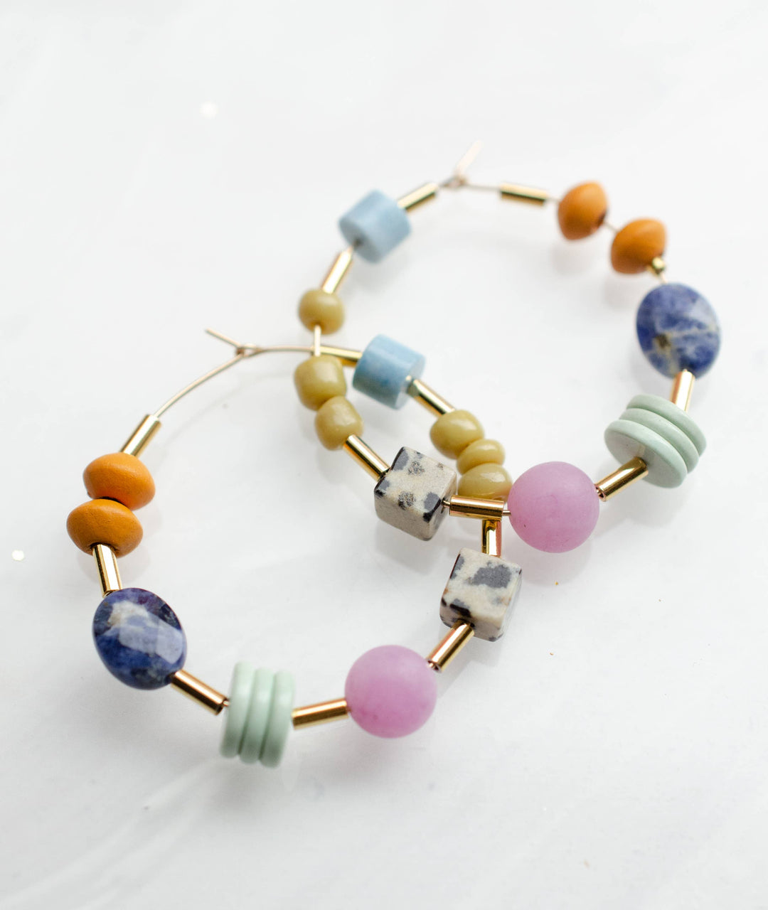 Auden Colorful Beaded Hoops