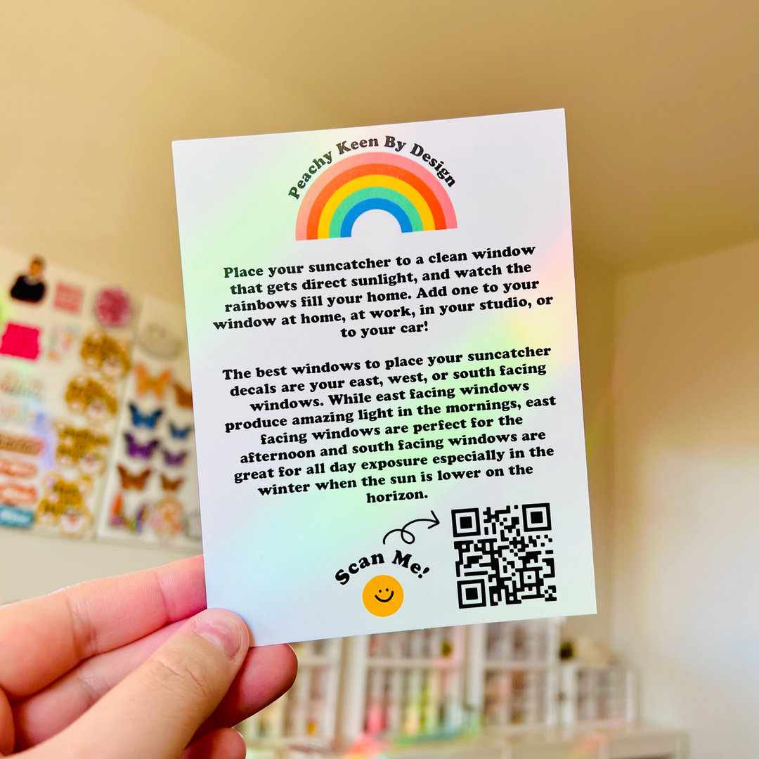 Rainbow Flowers Suncatcher Sticker