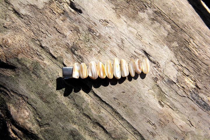 Silver Seashell Hair Clip