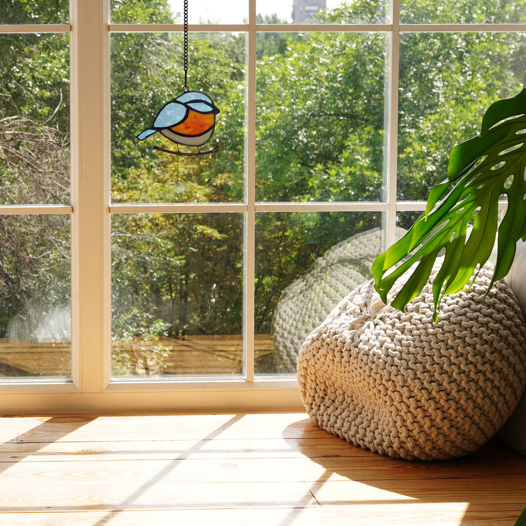 Bird Stained Glass Suncatcher, 4 Colors