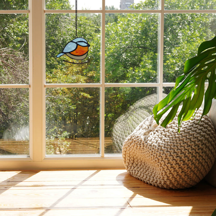 Bird Stained Glass Suncatcher, 4 Colors
