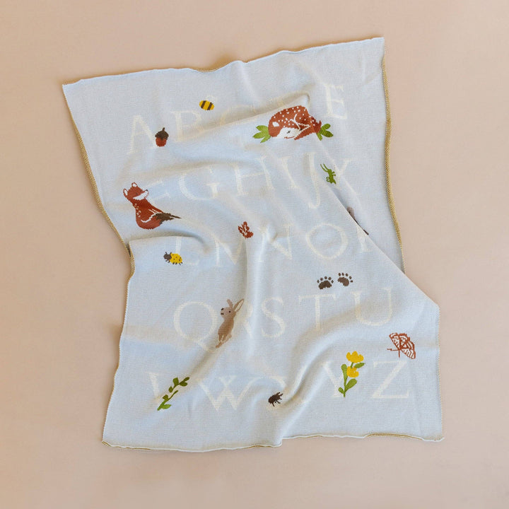 Organic Cotton Alphabet Woodland Blanket