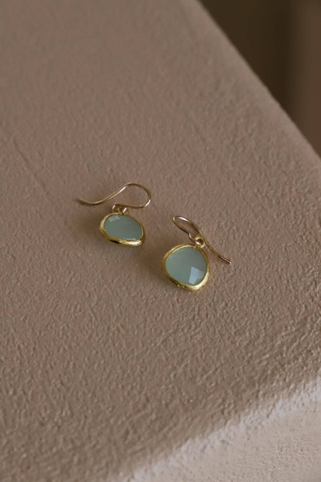 Alice Blue Bezel Earrings