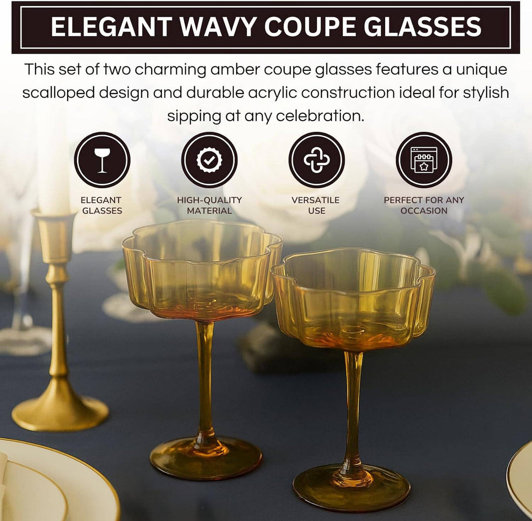 Amber Flower Wave Coupe, Single