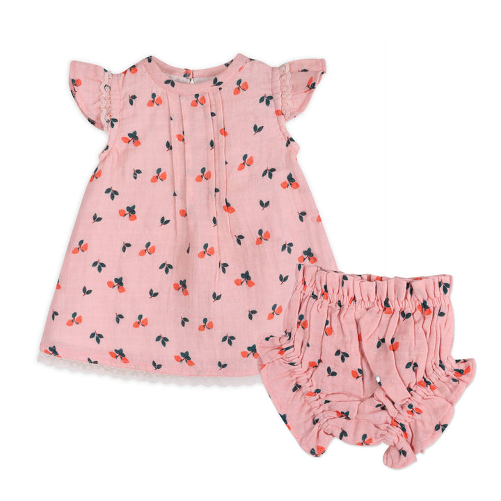 Strawberry  Baby Dress + Bloomer