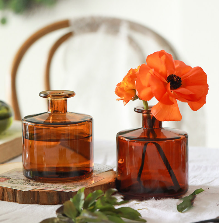 Glass Bud Vases, Round, Multi-color
