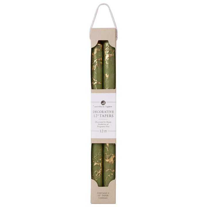 12" Decorative Taper Candles, 2pk